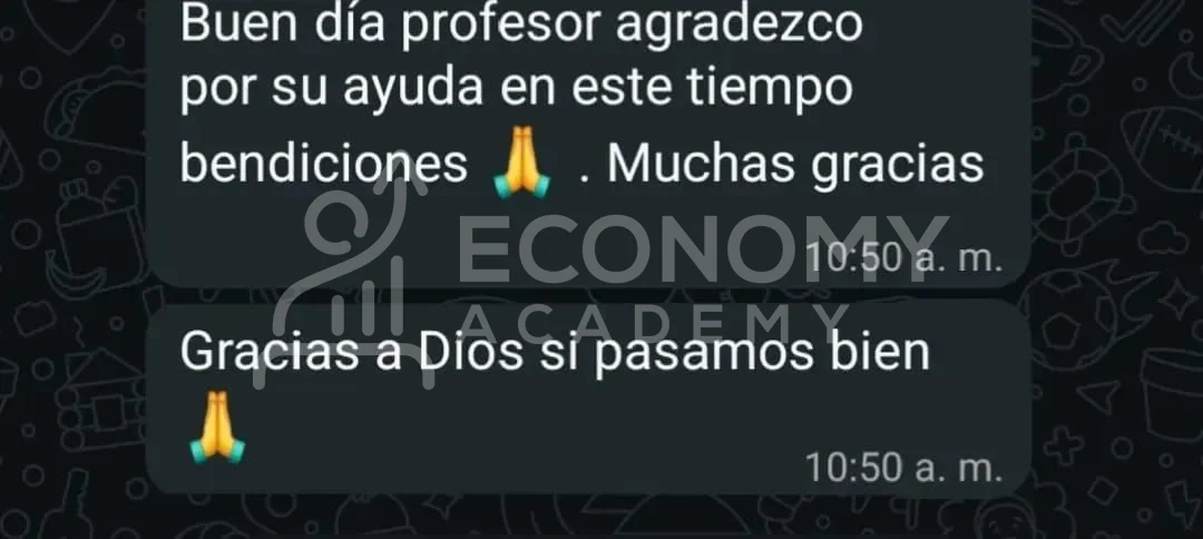 Captura anónima: agradecimiento por la ayuda y mensaje que comunica que pasaron bien.